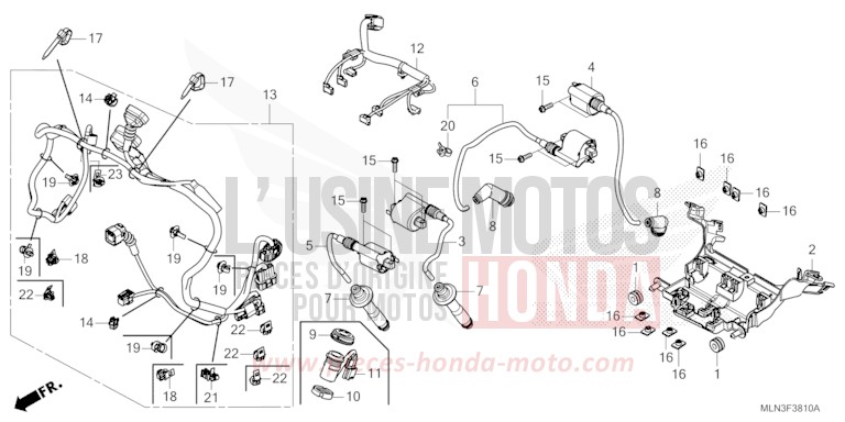 HILFSKABELBAUM/ZUENDSPULE von Africa Twin Mechanik MAT BALLISTIC BLACK METALLIC (NHA86) von 2024